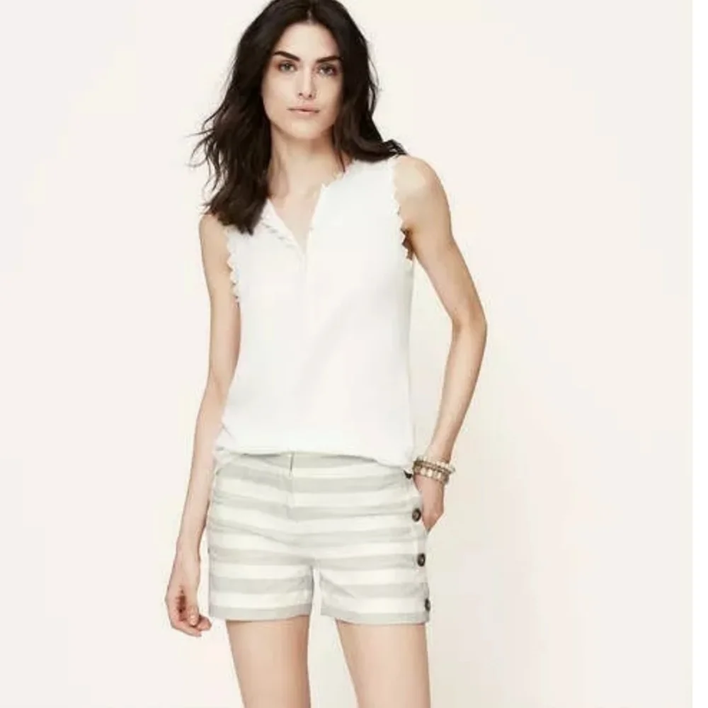 Loft Striped Riviera Sailor Shorts Sz 6 - Picture 2 of 7